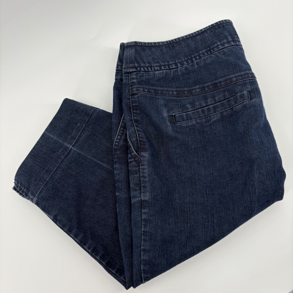 Kenneth Cole Reaction Women's Denim Dark Wash Capri Cropped Pants Size 4